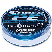 Шнур SUNLINE Super PE (blue) 150м #0.6 6lb