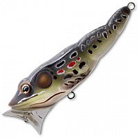 Поппер LiveTarget FROG (popper) 75мм, 14г, плав., поверхн., brown/black FGP75T503