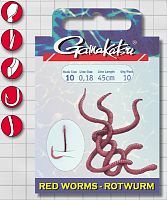 Крючок GAMAKATSU BKD-5260B Red Worm 60см №8 d поводка 020 (10шт.)