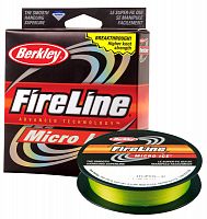 Леска плетеная BERKLEY "FireLine Micro Ice Green" 0.12mm (45m)(6.8kg)(зеленая)