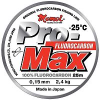Леска Momoi Pro-Max Fluorocarbon 0.17мм 2.9кг 25м прозрачная