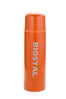 Термос Biostal NВ-1000 С 1,0л  (узкое горло, кнопка) Оранжевый