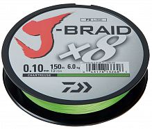 Леска плетеная DAIWA "J-Braid X8" 0,10мм 150м (флуор.-желтая)
