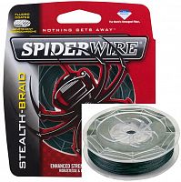 Леска плетеная SPIDERWIRE "STEALTH" 0.25mm (137m)(18.92kg)(темно-зеленая)