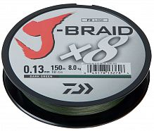 Леска плетеная DAIWA "J-Braid X8" 0,13мм 150м (зеленая)