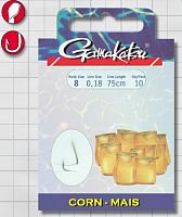 Крючок GAMAKATSU BKS-1130G Corn 75см №8 d поводка 018 (10шт.)