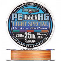 Шнур SUNLINE PE Jigger HG Light 200м #0.6 10lb