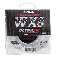 Леска плет. Team Salmo TOURNAMENT Silver Gray WX8 150/013