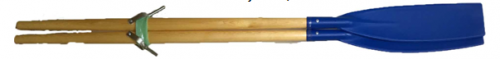 Весла гребные (дерево с уключинами 2шт. дл. 2,2 м, лопасть изогнутая, синяя)(К)