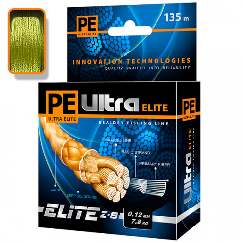 Плетеный шнур PE ULTRA ELITE Z-8 0,12mm 135m
