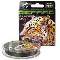 Леска плетен. Scorana "Gepard" тем.зел. 0.08mm 150m GRDL008GN