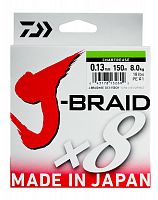 Леска плетеная DAIWA "J-Braid X8" 0,22мм 300м (флуор.-желтая)