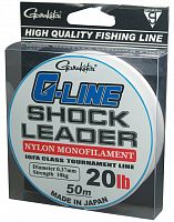 Леска GAMAKATSU "G-Line Shock Leader" 0,87мм 50м (50кг) (прозрачная)