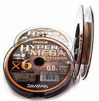 Леска плетеная DAIWA "UVF H Mega Sensor" # 0,8 100м