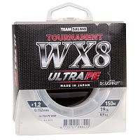 Леска плет. Team Salmo TOURNAMENT Silver Gray WX8 150/015