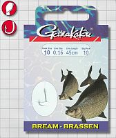 Крючок GAMAKATSU BKS-1810B Bream Feed 75см №10 d поводка 014 (10шт.)