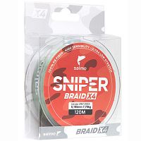 Леска плет. Salmo Sniper BRAID Army Green 091/016