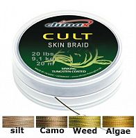 Поводковый материал в матовой оплетке Climax CULT Skin Braid 20lb 20 m weed NEW!!! (шт.)