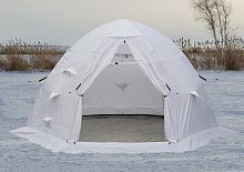 Зимняя Палатка ЛОТОС 5С белый (дно ПУ4000) каркас Л5-С12, система крепления пола