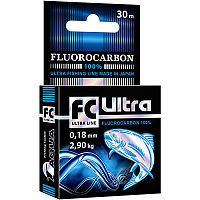 Леска AQUA FC Ultra Fluorocarbon 100% 0,18mm 30m