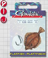 Крючок GAMAKATSU BKD-5013F Flatfish 60см №6 d поводка 035 (10шт.)