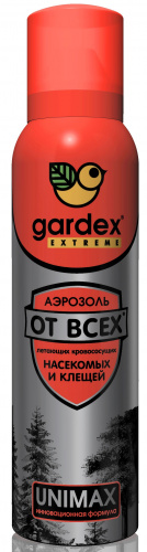 Аэрозоль Gardex Extreme от кровососущих насекомых и клещей 150мл