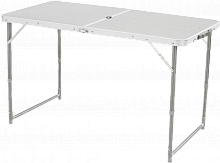 Стол Woodland Family Table Luxe, складной, 120 x 60 x 70 см (алюминий, с отв. под зонт)